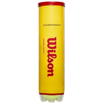 Wilson Champ Extra Duty, WRT100101, tennisballen, 3 stuks, voor alle coatings, geel Wilson Champ Extra Duty, WRT100101, tennisballen, 3 stuks, voor alle coatings, geel