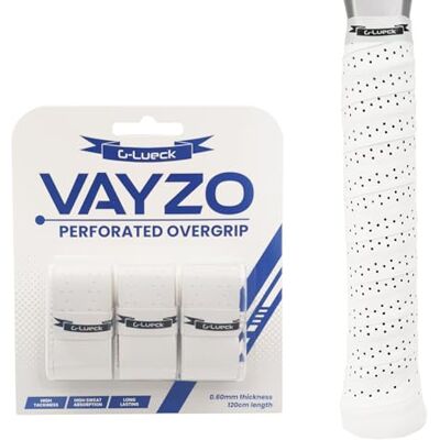 G-Lueck Vayzo Overgrip voor padelracket en geperforeerd tennis, antislip, zweetabsorberend, voor badminton, squash en pickleball, set van 3 en 12 stuks G-Lueck Vayzo Overgrip voor padelracket en geperforeerd tennis, antislip, zweetabsorberend, voor badminton, squash en pickleball, set van 3 en 12 stuks