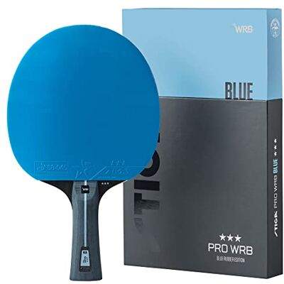 STIGA Ping Pong Pro WRB Blue Edition Tafeltennisracket 3 sterren met blauwe coating STIGA Ping Pong Pro WRB Blue Edition Tafeltennisracket 3 sterren met blauwe coating