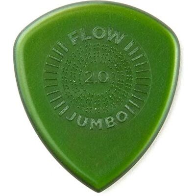 Dunlop 547P200 Flow Jumbo Grip plectrums, 2,00 mm, 3 stuks Dunlop 547P200 Flow Jumbo Grip plectrums, 2,00 mm, 3 stuks