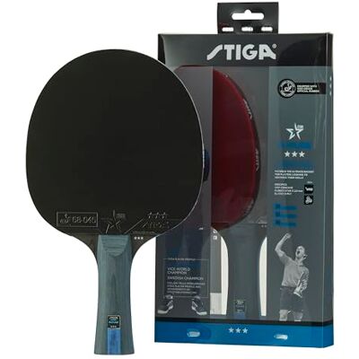 STIGA Future Tafeltennisracket met 3 sterren voor aanvallende spelers met 5-laags lemmet, concave handgreep en WRB-technologie ITTF-goedgekeurd STIGA Future Tafeltennisracket met 3 sterren voor aanvallende spelers met 5-laags lemmet, concave handgreep en WRB-technologie ITTF-goedgekeurd