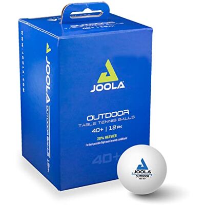 JOOLA Outdoor tafeltennisbal 40 mm diameter outdoor tafeltennis, wit, 12 stuks JOOLA Outdoor tafeltennisbal 40 mm diameter outdoor tafeltennis, wit, 12 stuks