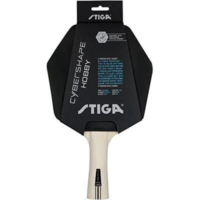 STIGA Cybershape Hobby Tafeltennisracket – gemakkelijk te spelen ping-pong racket met Cybershape vorm STIGA Cybershape Hobby Tafeltennisracket – gemakkelijk te spelen ping-pong racket met Cybershape vorm
