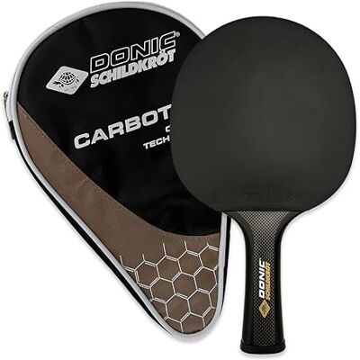 Schildkröt Donic- CarboTec 7000 Tafeltennisbatje, 100% carbon, met rackettas, eendelige constructie, zwart Schildkröt Donic- CarboTec 7000 Tafeltennisbatje, 100% carbon, met rackettas, eendelige constructie, zwart