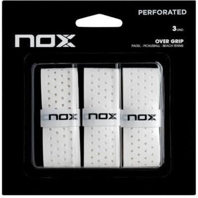 NOX Blister Overgrip Pro wit geperforeerd (3 stuks) NOX Blister Overgrip Pro wit geperforeerd (3 stuks)