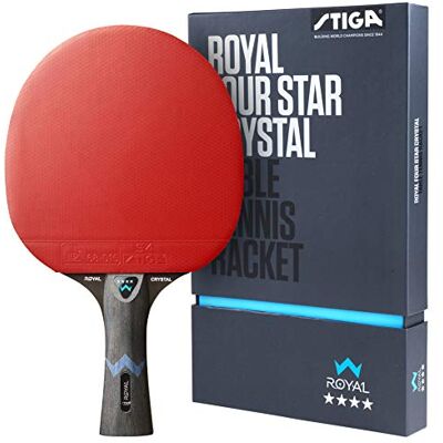 STIGA Royal 4 sterren tafeltennisracket zwart/rood STIGA Royal 4 sterren tafeltennisracket zwart/rood