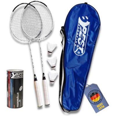 Best Sporting Badminton 200 XT set – 2 rackets, 3 ballen, transporttas Best Sporting Badminton 200 XT set – 2 rackets, 3 ballen, transporttas