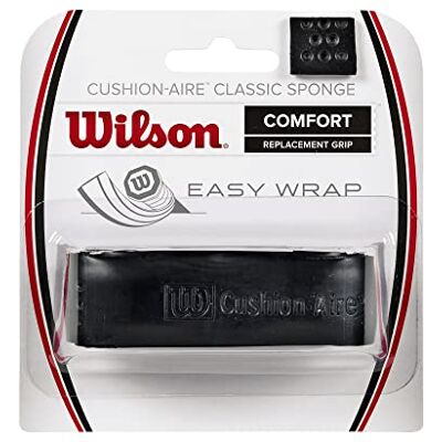 Wilson Cushion Pro Repl Grip, eenvoudige gripband, uniseks, zwart, 1 stuk, WRZ4209BK Wilson Cushion Pro Repl Grip, eenvoudige gripband, uniseks, zwart, 1 stuk, WRZ4209BK