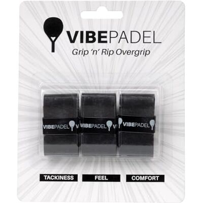 VIBEPADEL Grip 'n' Rip Surgrip voor padelrackets, pickleball, squash, badminton set van 3 verschillende kleuren ideaal padel-accessoire en cadeau VIBEPADEL Grip 'n' Rip Surgrip voor padelrackets, pickleball, squash, badminton set van 3 verschillende kleuren ideaal padel-accessoire en cadeau