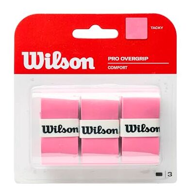 Wilson Pro Overgrip, uniseks, zwart, 3-delig, WRZ4014BK Wilson Pro Overgrip, uniseks, zwart, 3-delig, WRZ4014BK