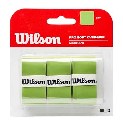 Wilson Racket Sport Bande de Maintien, Pro Soft Overgrip, Unisexe, Noir, 3 Pièces, WRZ4040BK Wilson Racket Sport Bande de Maintien, Pro Soft Overgrip, Unisexe, Noir, 3 Pièces, WRZ4040BK