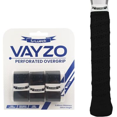 G-Lueck Vayzo Overgrip voor padelracket en geperforeerd tennis, antislip, zweetabsorberend, voor badminton, squash en pickleball, set van 3 en 12 stuks G-Lueck Vayzo Overgrip voor padelracket en geperforeerd tennis, antislip, zweetabsorberend, voor badminton, squash en pickleball, set van 3 en 12 stuks