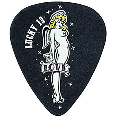 Dunlop Lucky 13 Series II, tas 36 #9 Love Girl, zwart, 1.00 mm Dunlop Lucky 13 Series II, tas 36 #9 Love Girl, zwart, 1.00 mm