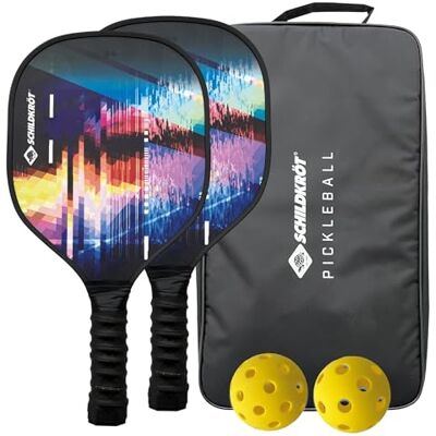 Schildkröt Pickleball Set 2 rackets + 1 binnenbal + 1 buitenbal Inclusief draagtas Voor beginners en gevorderde spelers Schildkröt Pickleball Set 2 rackets + 1 binnenbal + 1 buitenbal Inclusief draagtas Voor beginners en gevorderde spelers