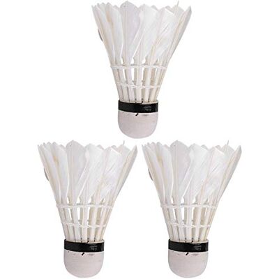 Huairdum 3 stuks handige handbals, badminton-shuttles, hoge stabiliteit, duurzaamheid, badmintonballen, ganzenveren voor binnen en buiten, sport trainingsuitrusting Huairdum 3 stuks handige handbals, badminton-shuttles, hoge stabiliteit, duurzaamheid, badmintonballen, ganzenveren voor binnen en buiten, sport trainingsuitrusting