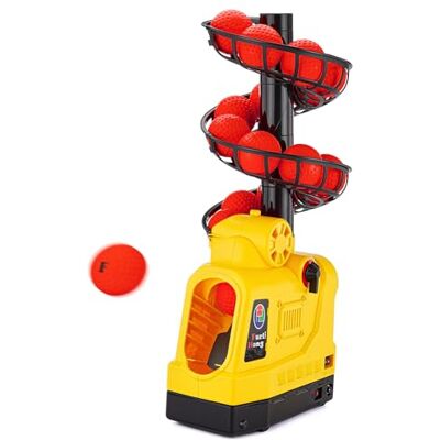 Furlihong 681TPCBH 4-in-1 ballenmachine voor honkbal, pickleball, tennis en cricket, automatische oscillatie, 4 afstandsniveaus, verstelbare standaard, werkt op batterijen, netvoeding Furlihong 681TPCBH 4-in-1 ballenmachine voor honkbal, pickleball, tennis en cricket, automatische oscillatie, 4 afstandsniveaus, verstelbare standaard, werkt op batterijen, netvoeding