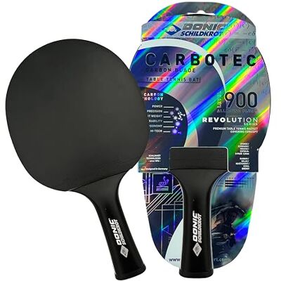 Schildkröt Donic- CarboTec 7000 Tafeltennisbatje, 100% carbon, met rackettas, eendelige constructie, zwart Schildkröt Donic- CarboTec 7000 Tafeltennisbatje, 100% carbon, met rackettas, eendelige constructie, zwart