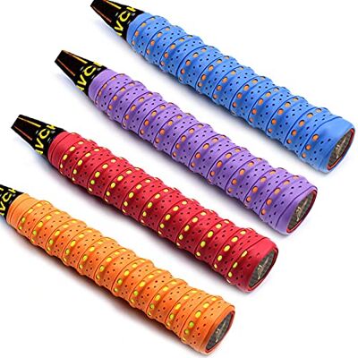 Hayaww 4 stuks overgrip badminton grip zweetabsorberend, antislip, ademend racket voor tennisracket/golfhengel/honkbal/squash Hayaww 4 stuks overgrip badminton grip zweetabsorberend, antislip, ademend racket voor tennisracket/golfhengel/honkbal/squash