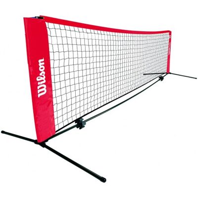 Wilson Ez Tennisnet voor beginners, 6,1 m, rood/zwart, NS Wilson Ez Tennisnet voor beginners, 6,1 m, rood/zwart, NS
