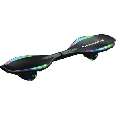 Razor Ripster Lightshow Waveboard Zwenkbaar Board voor Kinderen 8+ met 360° Besturing, Motion Activated Light Up Deck, 5 Licht Modi, Anti-Slip, Compact & Lichtgewicht 2 Wiel Board Zwart Razor Ripster Lightshow Waveboard Zwenkbaar Board voor Kinderen 8+ met 360° Besturing, Motion Activated Light Up Deck, 5 Licht Modi, Anti-Slip, Compact & Lichtgewicht 2 Wiel Board Zwart