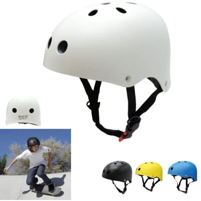 MAGIC SELECT Fietshelm of elektrische step voor schaatsen, skateboarden, skaten. Sporthelm voor volwassenen met afneembare voering, ABS + EPS, 11 ventilatieopeningen, verstelbare riem en omtrekwiel. MAGIC SELECT Fietshelm of elektrische step voor schaatsen, skateboarden, skaten. Sporthelm voor volwassenen met afneembare voering, ABS + EPS, 11 ventilatieopeningen, verstelbare riem en omtrekwiel.