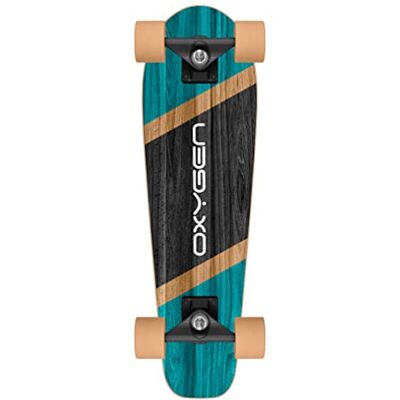 Stamp Cruiser Skateboard 27,5 inch x 8 inch SKIDS Control Oxygen, blauw-zwart-hout Stamp Cruiser Skateboard 27,5 inch x 8 inch SKIDS Control Oxygen, blauw-zwart-hout