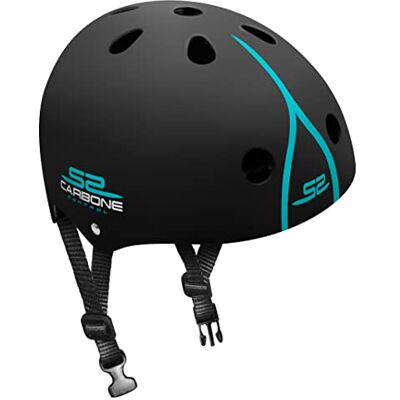 Stamp SKIDS Control Carbon Skate helm met instelwiel voor jongeren, uniseks, zwart, 53/57 cm Stamp SKIDS Control Carbon Skate helm met instelwiel voor jongeren, uniseks, zwart, 53/57 cm