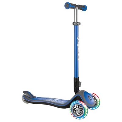 Globber Elite Deluxe Lights opvouwbare step met 3 wielen voor kinderen van 3 tot 6 jaar + Globber Elite Deluxe Lights opvouwbare step met 3 wielen voor kinderen van 3 tot 6 jaar +