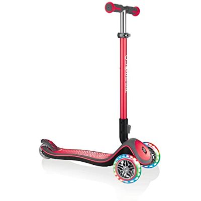 Globber Elite Deluxe Lights opvouwbare step met 3 wielen voor kinderen van 3 tot 6 jaar + Globber Elite Deluxe Lights opvouwbare step met 3 wielen voor kinderen van 3 tot 6 jaar +