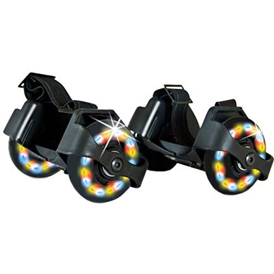Schildkröt Flashy Inlineskates, schoenwielen met ledverlichting, verstelbaar en eenvoudig te bevestigen, ideaal voor kinderen en jongeren Schildkröt Flashy Inlineskates, schoenwielen met ledverlichting, verstelbaar en eenvoudig te bevestigen, ideaal voor kinderen en jongeren