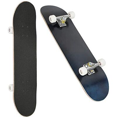 DDMINE Compleet skateboard 7 lagen esdoornhout, voorgemonteerd, longboard met ABEC-9 lagers voor tieners en volwassenen (donkerblauw) DDMINE Compleet skateboard 7 lagen esdoornhout, voorgemonteerd, longboard met ABEC-9 lagers voor tieners en volwassenen (donkerblauw)