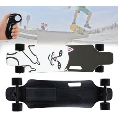 Pfps Elektrisch skateboard met afstandsbediening, 7-laags esdoornbord, bereik van 15 km, compleet skateboard van 81 x 20 cm, voor beginners en bevestigde rijders, volwassenen, E Pfps Elektrisch skateboard met afstandsbediening, 7-laags esdoornbord, bereik van 15 km, compleet skateboard van 81 x 20 cm, voor beginners en bevestigde rijders, volwassenen, E