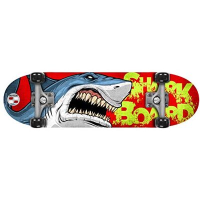 Stamp – skateboard, 71 x 20 cm, Shark Skids Control, JS102310, rood, 71 cm Stamp – skateboard, 71 x 20 cm, Shark Skids Control, JS102310, rood, 71 cm