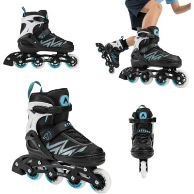 ATTABO Kylo 2-in-1 skates voor kinderen van 30 tot 41, hoogwaardige kwaliteit en comfort, met 82A harde wielen en ABEC-7 glijlagers, uitstekende pasvorm ATTABO Kylo 2-in-1 skates voor kinderen van 30 tot 41, hoogwaardige kwaliteit en comfort, met 82A harde wielen en ABEC-7 glijlagers, uitstekende pasvorm