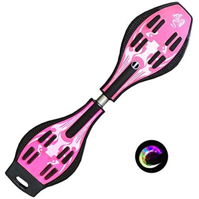 Sumeber Waveboard Kinderen Street Surfing Caster Torsion Skateboard Double Decks voor Wave/Surf Waveboard/Castor Board met lichtgevende wielen voor kinderen/jongeren Planche à roulettes, Équilibre et glisse Sumeber Waveboard Kinderen Street Surfing Caster Torsion Skateboard Double Decks voor Wave/Surf Waveboard/Castor Board met lichtgevende wielen voor kinderen/jongeren Planche à roulettes, Équilibre et glisse