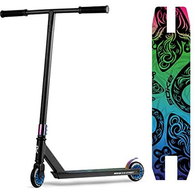 SOKE EVO Street ABEC-9 Stunt Stuntstep met ABEC 9, kogellagers, step voor volwassenen en kinderen, 50 cm breed, 360° stuur, tang met 3 aluminium schroeven SOKE EVO Street ABEC-9 Stunt Stuntstep met ABEC 9, kogellagers, step voor volwassenen en kinderen, 50 cm breed, 360° stuur, tang met 3 aluminium schroeven