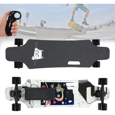Pfps Skateboard électrique Avec Télécommande, Plateau En érable à 7 Couches, Autonomie De 15KM, Skateboard Complet De 81X20CM Pour Débutants Et Riders Confirmés Adultes C Pfps Skateboard électrique Avec Télécommande, Plateau En érable à 7 Couches, Autonomie De 15KM, Skateboard Complet De 81X20CM Pour Débutants Et Riders Confirmés Adultes C