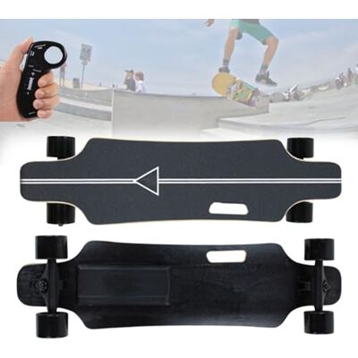 Pfps Elektrisch skateboard met afstandsbediening, plank van esdoorn met 7 lagen, bereik van 15 km, compleet skateboard van 81 x 20 cm, voor beginners en bevestigde rijders voor volwassenen A Pfps Elektrisch skateboard met afstandsbediening, plank van esdoorn met 7 lagen, bereik van 15 km, compleet skateboard van 81 x 20 cm, voor beginners en bevestigde rijders voor volwassenen A