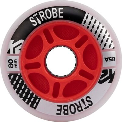 K2 Skate Strobe 80 mm Set van 2 wielen Light Unisex Voor volwassenen Wit 30G3120 K2 Skate Strobe 80 mm Set van 2 wielen Light Unisex Voor volwassenen Wit 30G3120