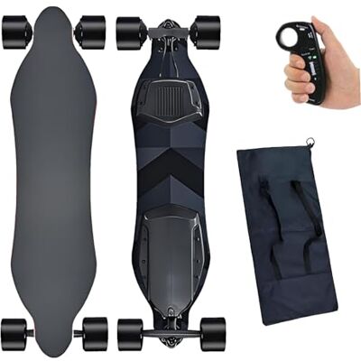 PxkVrin Skateboard électrique tout terrain avec télécommande, skateboard électrique tout-terrain, vitesse maximale de 40 km/h, autonomie de 40 à 50 km, pour les nouveaux utilisateurs. Grey PxkVrin Skateboard électrique tout terrain avec télécommande, skateboard électrique tout-terrain, vitesse maximale de 40 km/h, autonomie de 40 à 50 km, pour les nouveaux utilisateurs. Grey