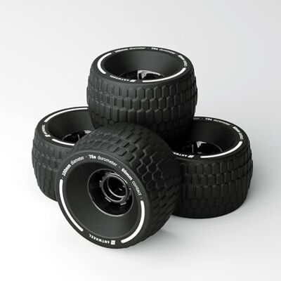 ANTWHEEL Offroad-longboard-wielen, 100 mm, elektrische skateboardwielen, 78 A, hoge rebound-urethaan wielen (offroad-wielen) ANTWHEEL Offroad-longboard-wielen, 100 mm, elektrische skateboardwielen, 78 A, hoge rebound-urethaan wielen (offroad-wielen)