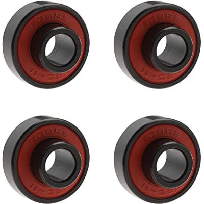 OTOTEC Set van 4 geïntegreerde 608-2RS hoge snelheid en laag geluidsniveau lagers voor skateboards, rolschaatsen, buitendiameter 22 mm, binnendiameter 8 mm, rood OTOTEC Set van 4 geïntegreerde 608-2RS hoge snelheid en laag geluidsniveau lagers voor skateboards, rolschaatsen, buitendiameter 22 mm, binnendiameter 8 mm, rood