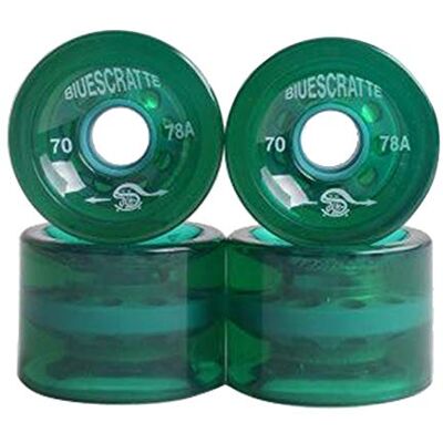 WOVEBIUS Lot de 4 roues de skateboard dureté 78A 70 x 51 mm Longboard Roller Pièces Vert WOVEBIUS Lot de 4 roues de skateboard dureté 78A 70 x 51 mm Longboard Roller Pièces Vert