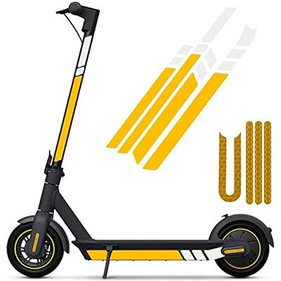 Aloskart Scooter Reflecterende Sticker Waterdichte Reflecterende Stickers Decoratief Voor Xiaomi Mijia M365 E-Scooter en Ninebot Es1/Es2/Es4 Elektrische Scooter Accessoires (Geel geel wit) Aloskart Scooter Reflecterende Sticker Waterdichte Reflecterende Stickers Decoratief Voor Xiaomi Mijia M365 E-Scooter en Ninebot Es1/Es2/Es4 Elektrische Scooter Accessoires (Geel geel wit)