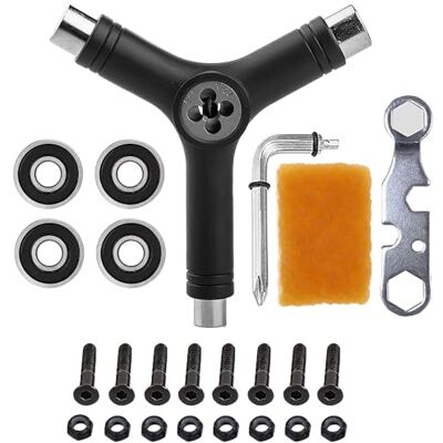 generic Y-Tool Skateboard, alles-in-één, draagbaar, alles-in-één gereedschap, alles-in-één gereedschap met zeskantsleutel, skateboard-accessoires, voor longboard, skate, scooter, 15 stuks generic Y-Tool Skateboard, alles-in-één, draagbaar, alles-in-één gereedschap, alles-in-één gereedschap met zeskantsleutel, skateboard-accessoires, voor longboard, skate, scooter, 15 stuks