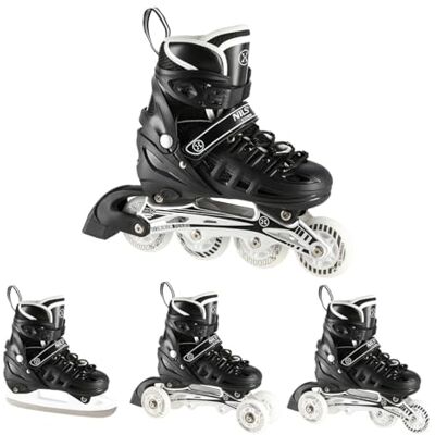 Nils Extreme 4-in-1 led-rolschaatsen met verstelbare maat 31-42 ABEC7 voor kinderen, jongeren, volwassenen, vrije tijd Nils Extreme 4-in-1 led-rolschaatsen met verstelbare maat 31-42 ABEC7 voor kinderen, jongeren, volwassenen, vrije tijd