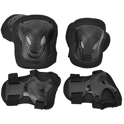DAUERHAFT Beschermende uitrustingsset voor volwassenen, rolschaatsen, ademend, beschermende uitrustingsset absorbeert zweet, schaatsen, Zestawy DAUERHAFT Beschermende uitrustingsset voor volwassenen, rolschaatsen, ademend, beschermende uitrustingsset absorbeert zweet, schaatsen, Zestawy