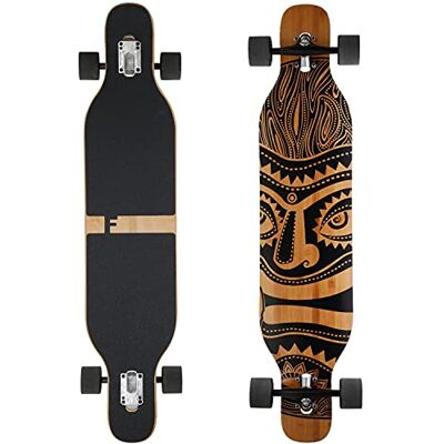 FunTomia Longboard met 3 flexibele niveaus Drop Through Cruiser Mach1 Speed kogellagers T-gereedschap FunTomia Longboard met 3 flexibele niveaus Drop Through Cruiser Mach1 Speed kogellagers T-gereedschap