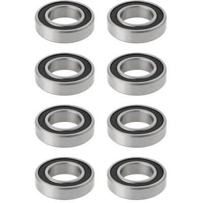 eMagTech Set van 8 kogellagers van verzegeld rubber 61904 6904-2RS 20 mm ID 37 mm OD 9 mm dik voor fietsen, scooters, roterende machines eMagTech Set van 8 kogellagers van verzegeld rubber 61904 6904-2RS 20 mm ID 37 mm OD 9 mm dik voor fietsen, scooters, roterende machines