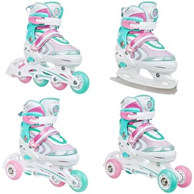 Raven Lia 4-in-1 verstelbare rolschaatsen met led-lichtwiel Raven Lia 4-in-1 verstelbare rolschaatsen met led-lichtwiel